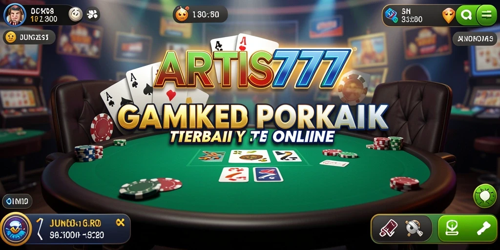 Screenshot ARTIS777 yang menampilkan aksi permainan Poker yang seru.