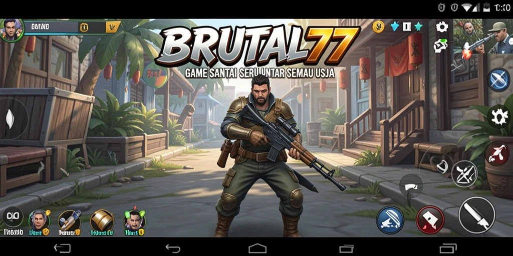 Tangkapan layar gameplay seru dan santai di BRUTAL77.