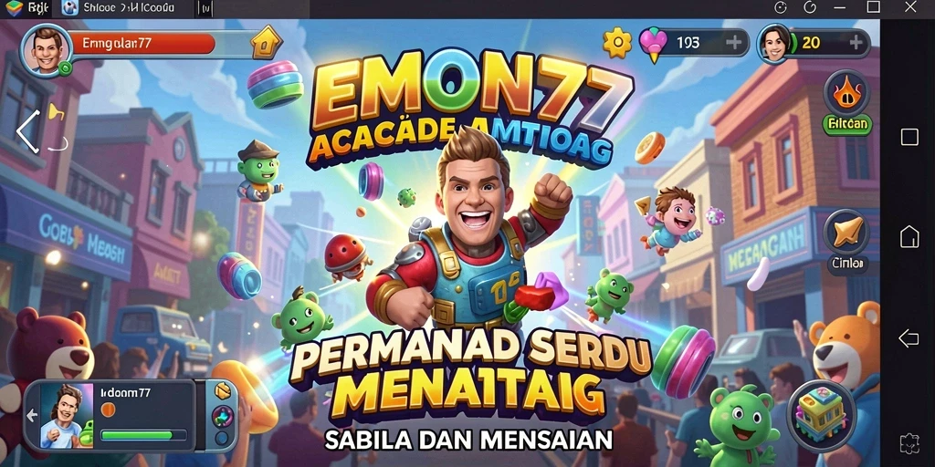 Gameplay seru EMON77 yang penuh tantangan dan warna-warni.