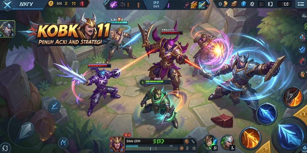 Screenshot gameplay KOKO11 menunjukkan aksi seru dalam pertempuran tim.