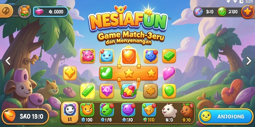 Tampilan gameplay NESIAFUN yang mengasyikkan dan penuh warna.