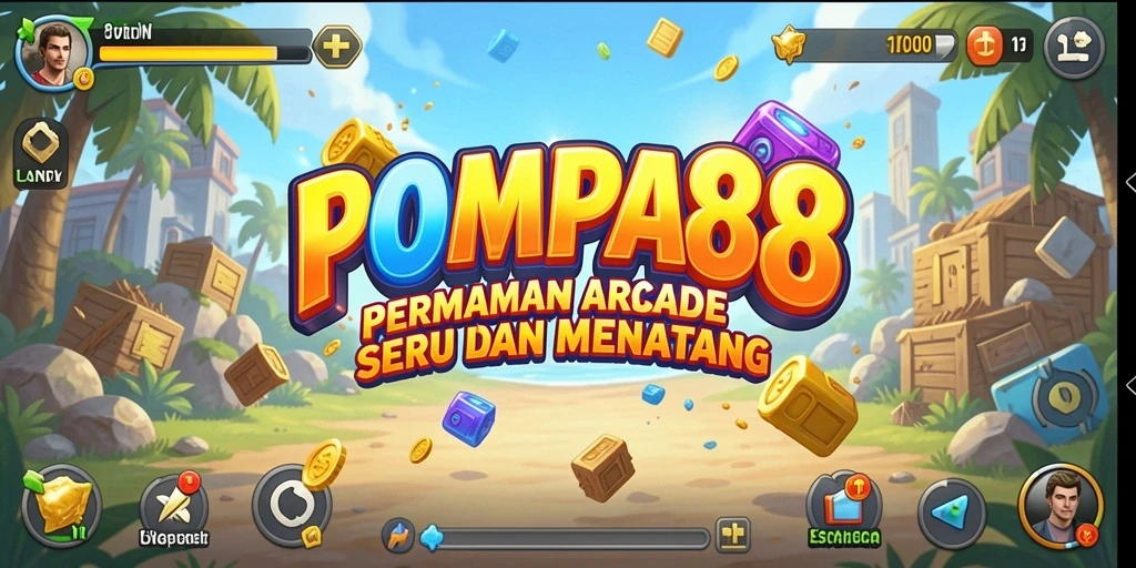 Screenshot POMPA88 menampilkan gameplay Arcade yang penuh aksi.