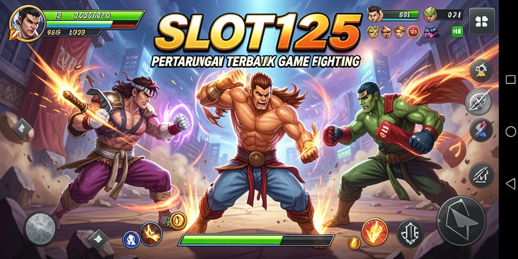 Tampilan dinamis gameplay SLOT123 di arena pertarungan.