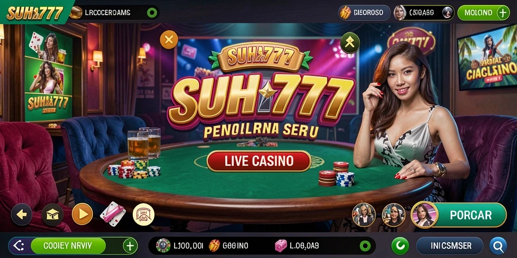 Tampilan gameplay Live Casino di SUHU777 yang menarik dan interaktif.