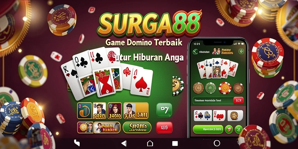 Screenshot gameplay SURGA88 yang menunjukkan momen menegangkan saat bermain domino.