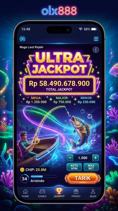 Tangkapan layar aplikasi olx888 menunjukkan katalog aplikasi lengkap.